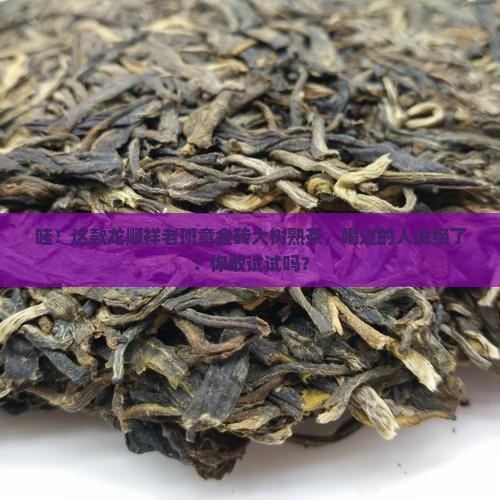 龙顺祥老班章金砖大树熟茶