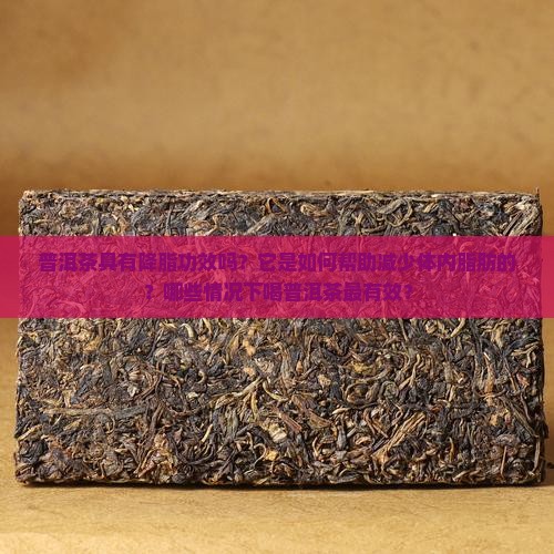 普洱茶有降脂肪功能吗