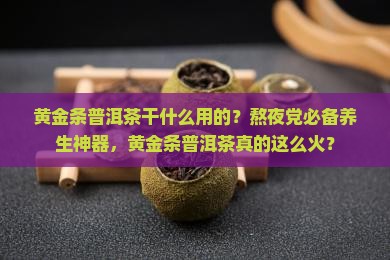 黄金条普洱茶干什么用的