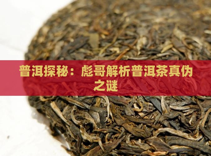 彪哥说普洱茶是真的吗还是假的