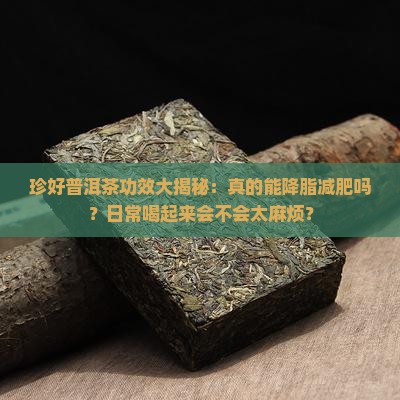 珍好普洱茶的功效与作用