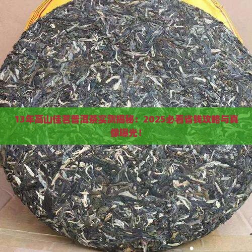 13年高山佳茗普洱茶