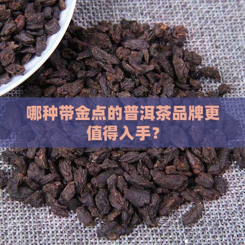 有金点的普洱茶品牌