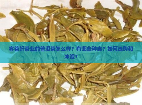 客茗轩茶业普洱茶