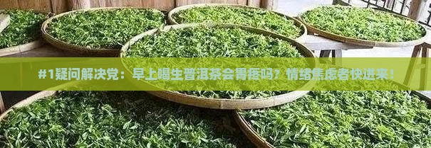 生普洱茶早上能喝吗