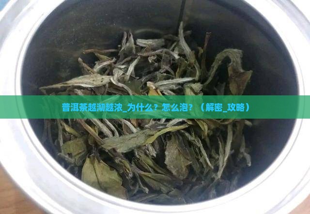 普洱茶越沏越浓