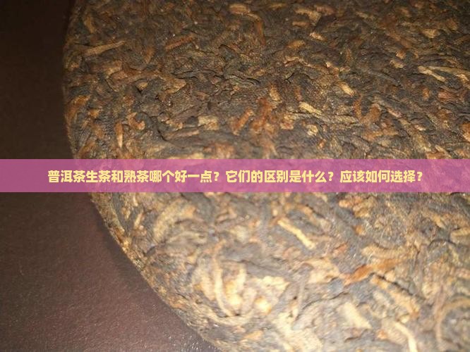 普洱茶生茶熟茶哪个好一点呢
