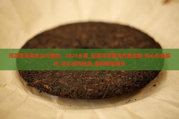 河源普洱茶怎么代理的