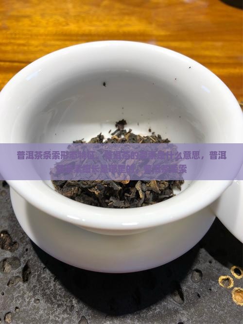 普洱茶条索形态