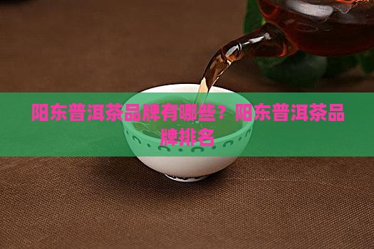 阳东普洱茶品牌