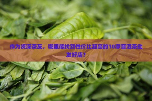 普洱茶批发推荐店铺在哪里