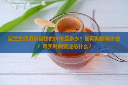 宝兰生普洱茶茶饼价格