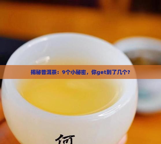 普洱茶有9个做法