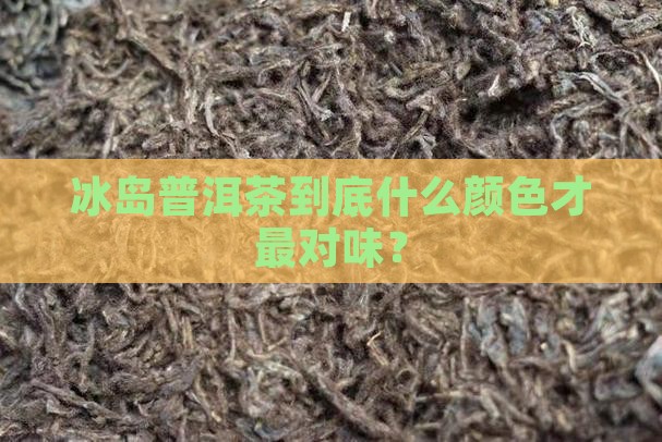 冰岛普洱茶什么色的好喝