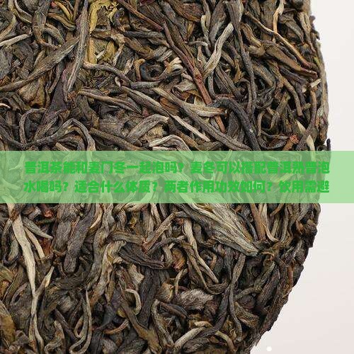 普洱茶能和麦门冬一起泡吗