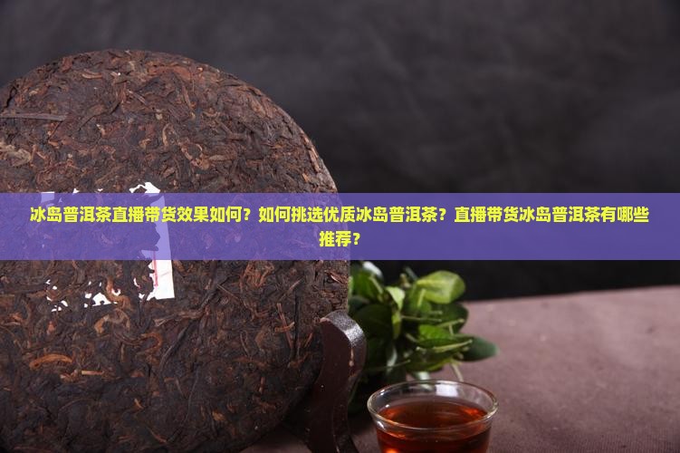 冰岛普洱茶直播带货