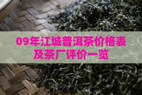 09年江城普洱茶