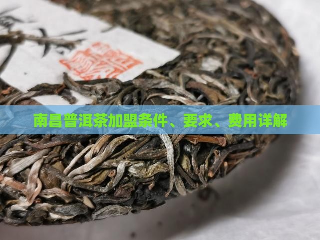 南昌普洱茶加盟条件