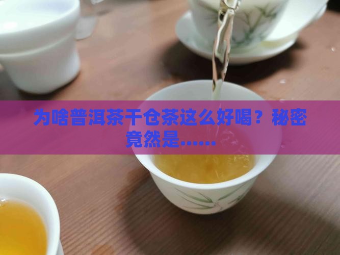 普洱茶干仓茶为什么好喝 普洱茶干仓茶为什么好喝