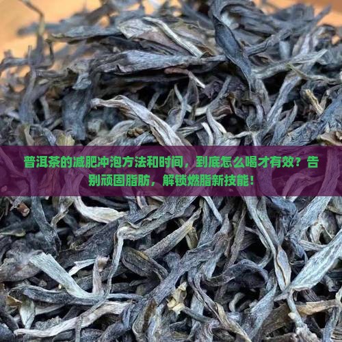 普洱茶的减肥冲泡方法和时间