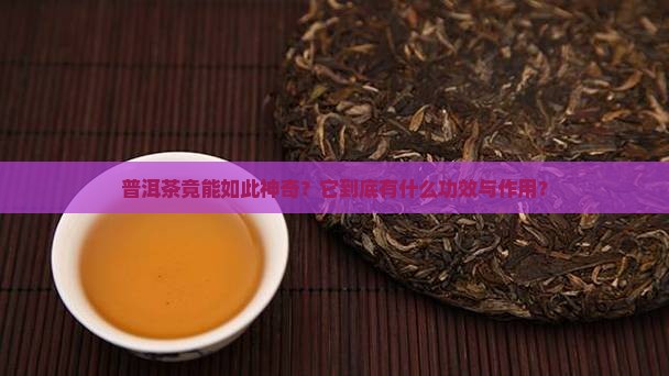 普洱茶有着什么样的功效与作用