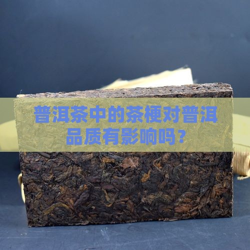 普洱茶里有梗好么