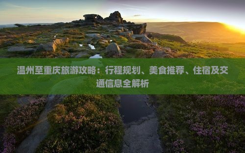 温州至重庆旅游攻略：行程规划、美食推荐、住宿及交通信息全解析