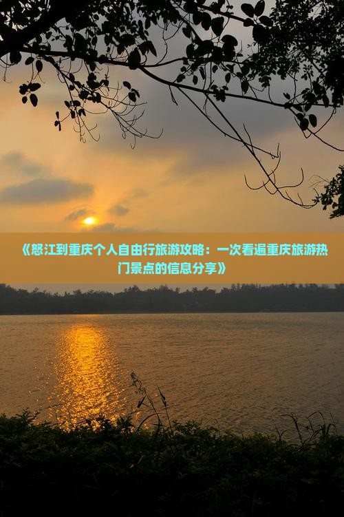 《怒江到重庆个人自由行旅游攻略：一次看遍重庆旅游热门景点的信息分享》