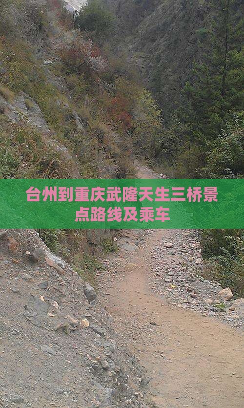 台州到重庆武隆天生三桥景点路线及乘车