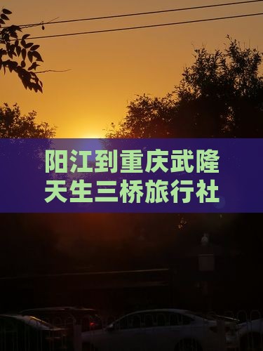 阳江到重庆武隆天生三桥旅行社