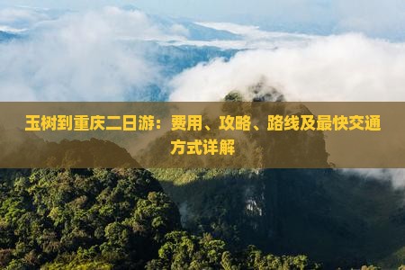 玉树到重庆二日游：费用、攻略、路线及最快交通方式详解