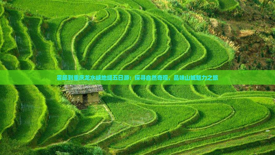 霍邱到重庆龙水峡地缝五日游：探寻自然奇观，品味山城魅力之旅