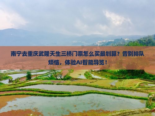 南宁去重庆武隆天生三桥门票