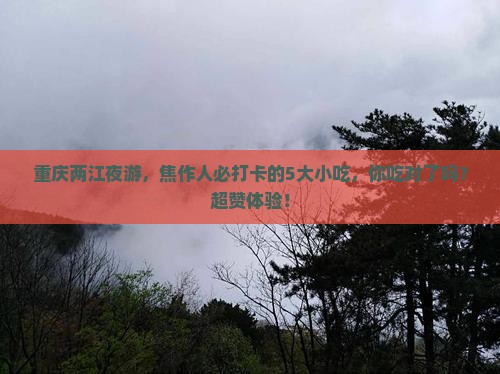焦作去重庆两江夜游旅游小吃