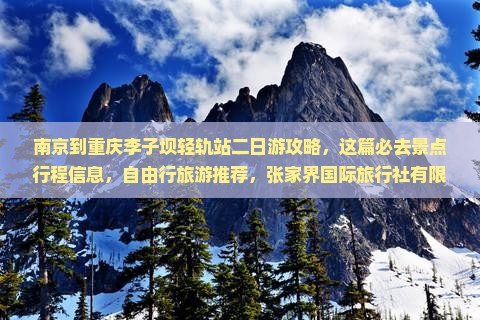 南京到重庆李子坝轻轨站二日游