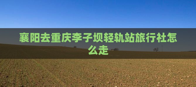 襄阳去重庆李子坝轻轨站旅行社