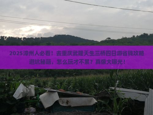 漳州去重庆武隆天生三桥四日游