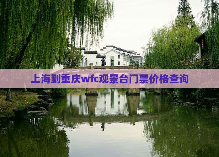 上海到重庆wfc观景台门票价格查询