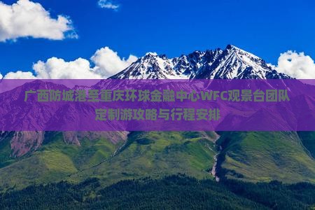 广西防城港至重庆环球金融中心WFC观景台团队定制游攻略与行程安排