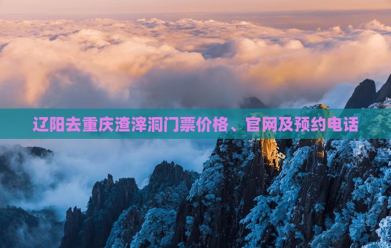 辽阳去重庆渣滓洞门票