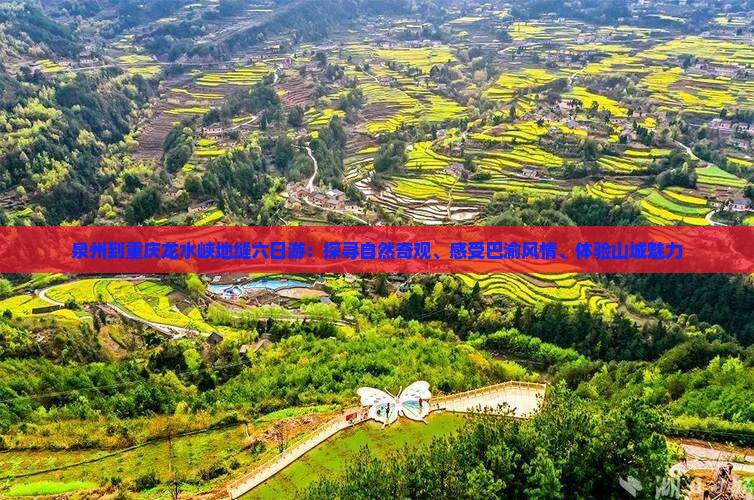泉州到重庆龙水峡地缝六日游：探寻自然奇观、感受巴渝风情、体验山城魅力