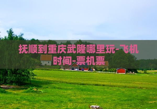 抚顺到重庆武隆哪里玩-飞机时间-票机票