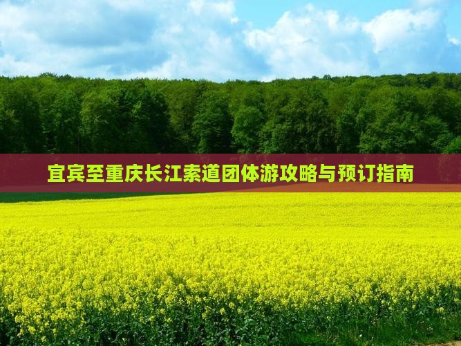 宜宾至重庆长江索道团体游攻略与预订指南
