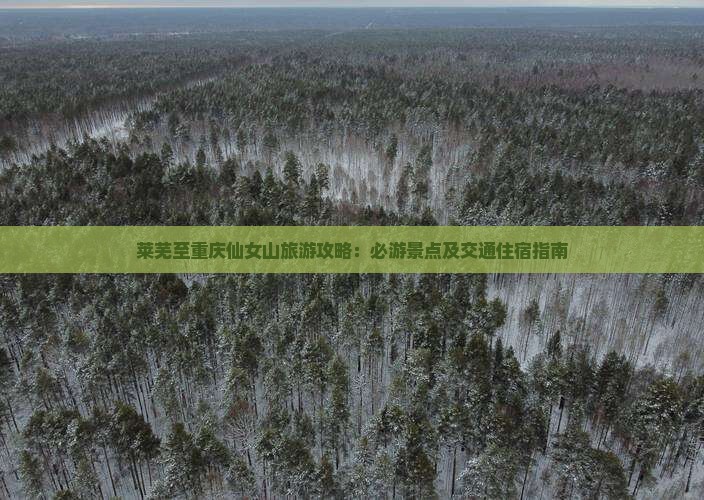 莱芜至重庆仙女山旅游攻略：必游景点及交通住宿指南
