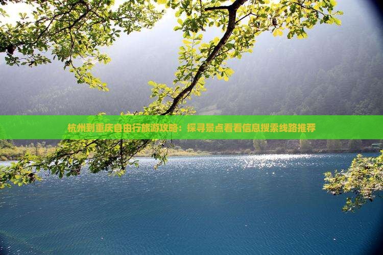 杭州到重庆自由行旅游攻略：探寻景点看看信息搜索线路推荐