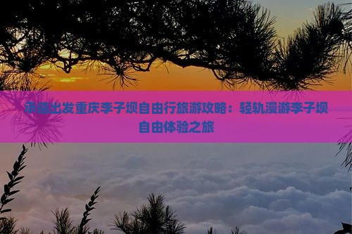 承德出发重庆李子坝自由行旅游攻略：轻轨漫游李子坝自由体验之旅