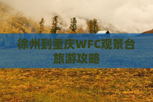徐州到重庆WFC观景台旅游攻略