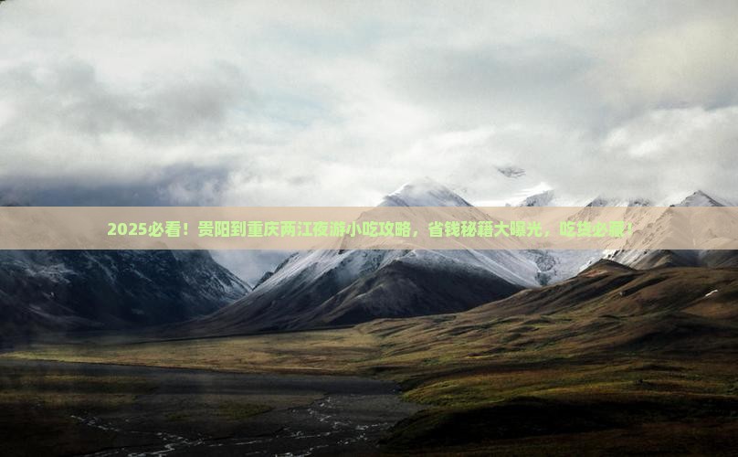 贵阳到重庆两江夜游旅游小吃