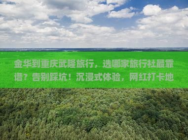 金华到重庆武隆旅行社