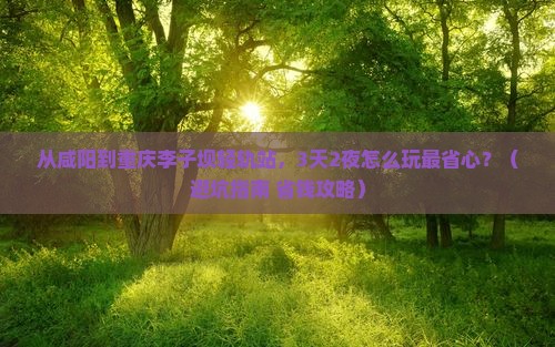咸阳到重庆李子坝轻轨站旅行社